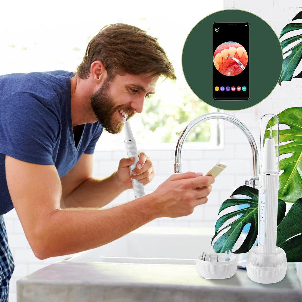 Visual Ultrasonic Tooth Cleaner Electric Dental Scaler Calculus Tartar Remover Teeth Whitening With Camera Teeth Cleaner Tools