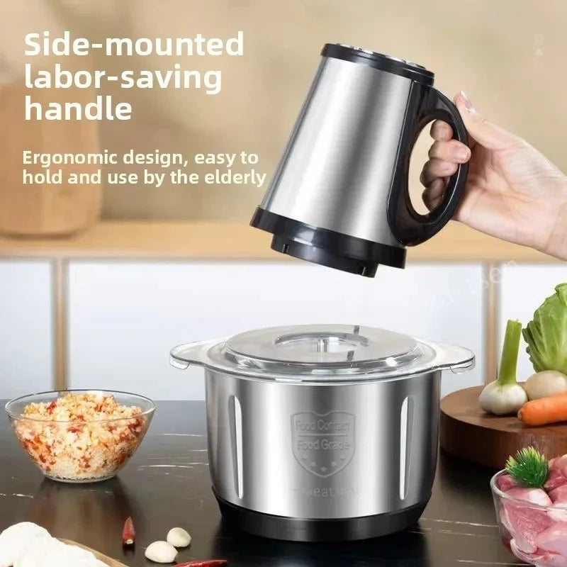 Electric Meat Grinders 304 Stainless Steel Food Crusher Multifunctional Vegetable Slicer Chopper Mincer Baby Food Processor