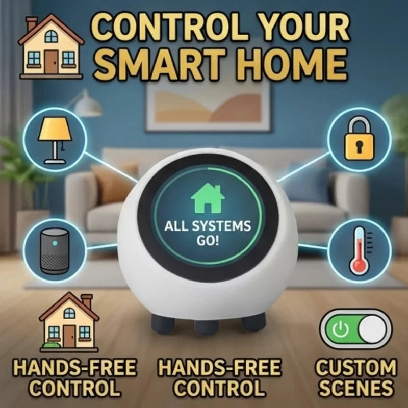 AI Voice Chat Robot No Touch Screen LCD Display Mini Robot Tabletop Ornaments Smart Assistant Robot for Home Decor(No Battery)