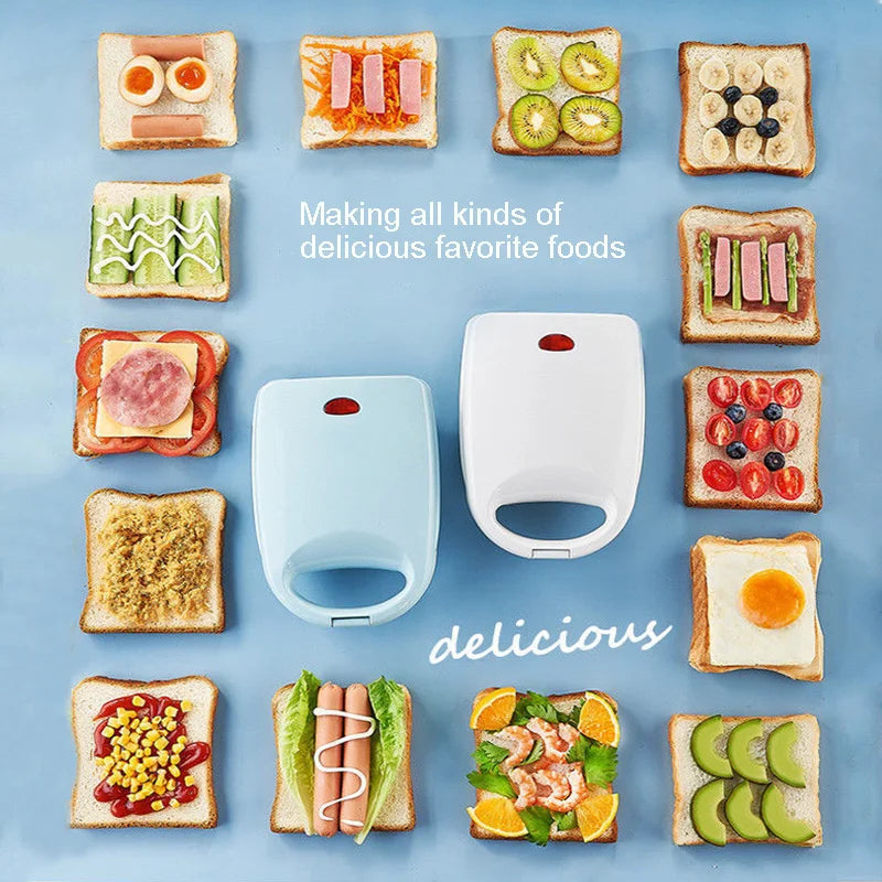 Home Breakfast Making Machine Multifunction Sandwich Maker Fast Heating Toaster Kitchen Electric Baking Pan Roast Meat Omelette