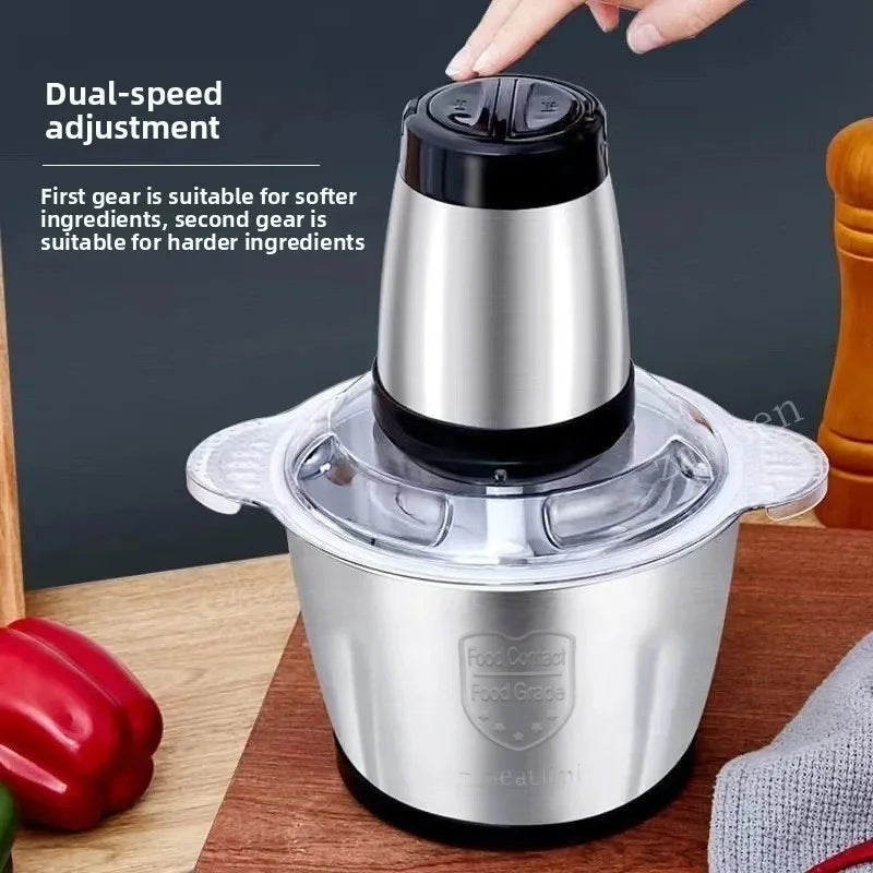 Electric Meat Grinders 304 Stainless Steel Food Crusher Multifunctional Vegetable Slicer Chopper Mincer Baby Food Processor
