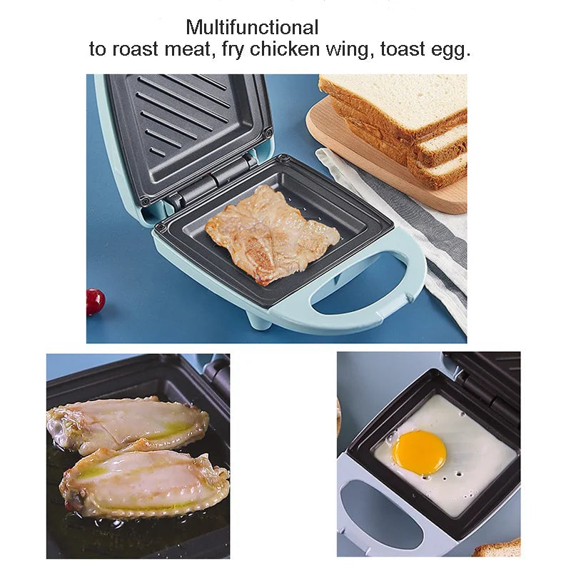 Home Breakfast Making Machine Multifunction Sandwich Maker Fast Heating Toaster Kitchen Electric Baking Pan Roast Meat Omelette