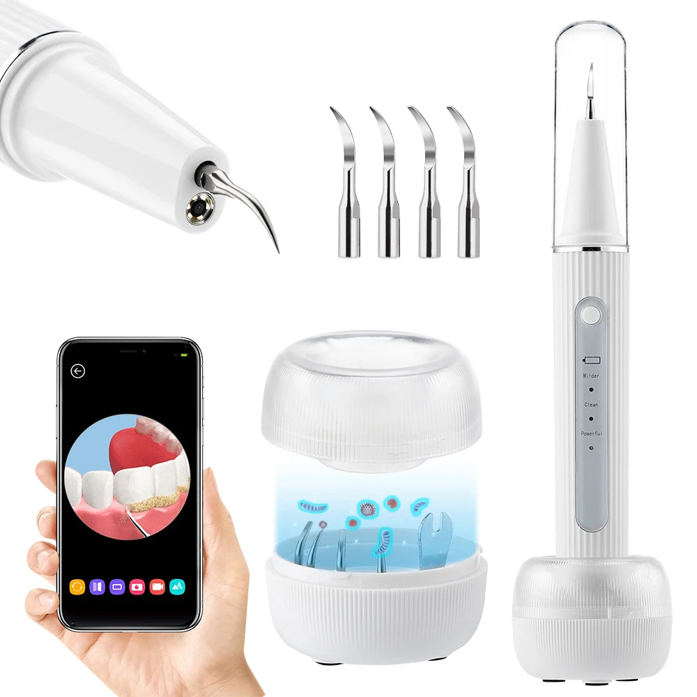 Visual Ultrasonic Tooth Cleaner Electric Dental Scaler Calculus Tartar Remover Teeth Whitening With Camera Teeth Cleaner Tools